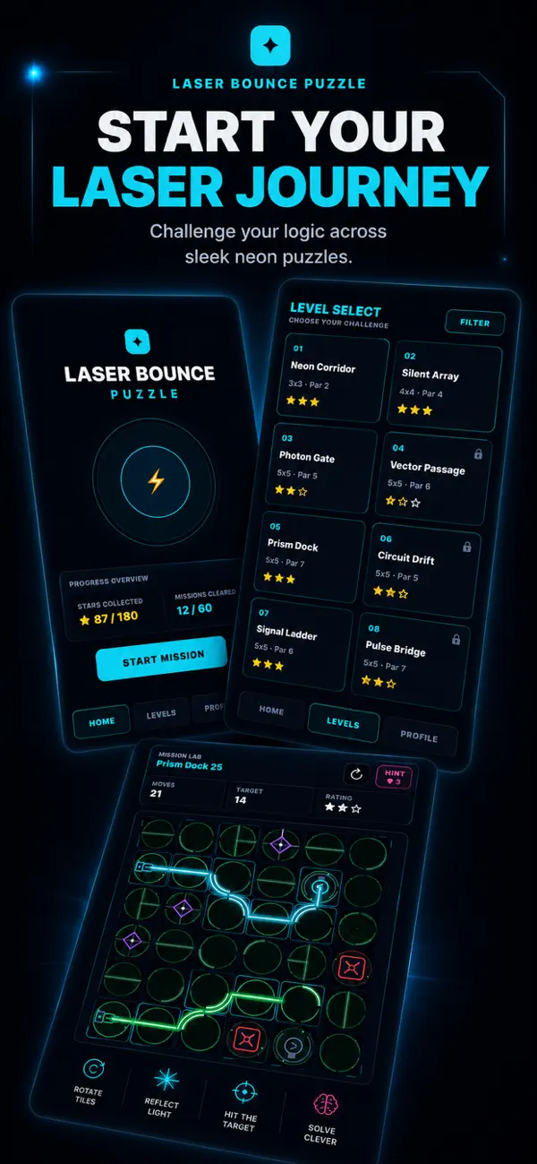 Laser Bounce Puzzle