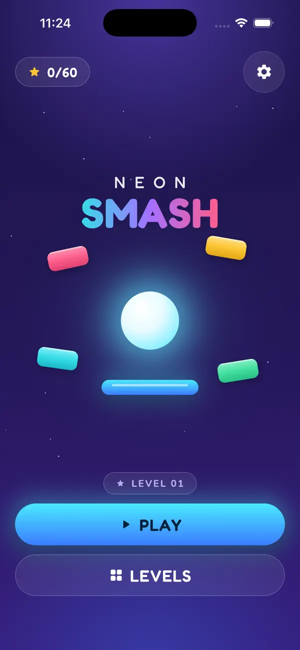 Neon Smash: Brick Breaker