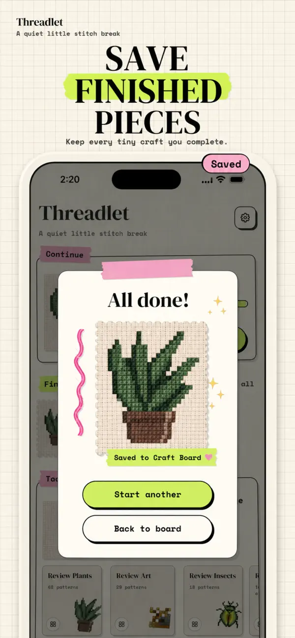 Cross Stitch Game Threadlet