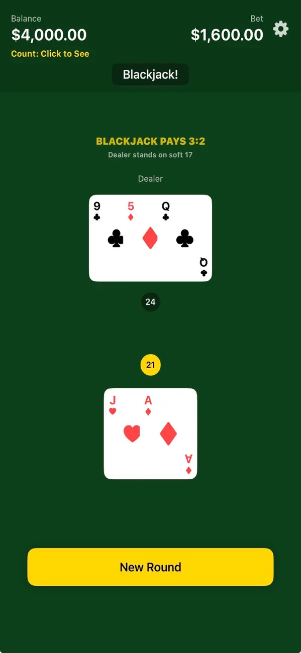 Simple Blackjack Trainer