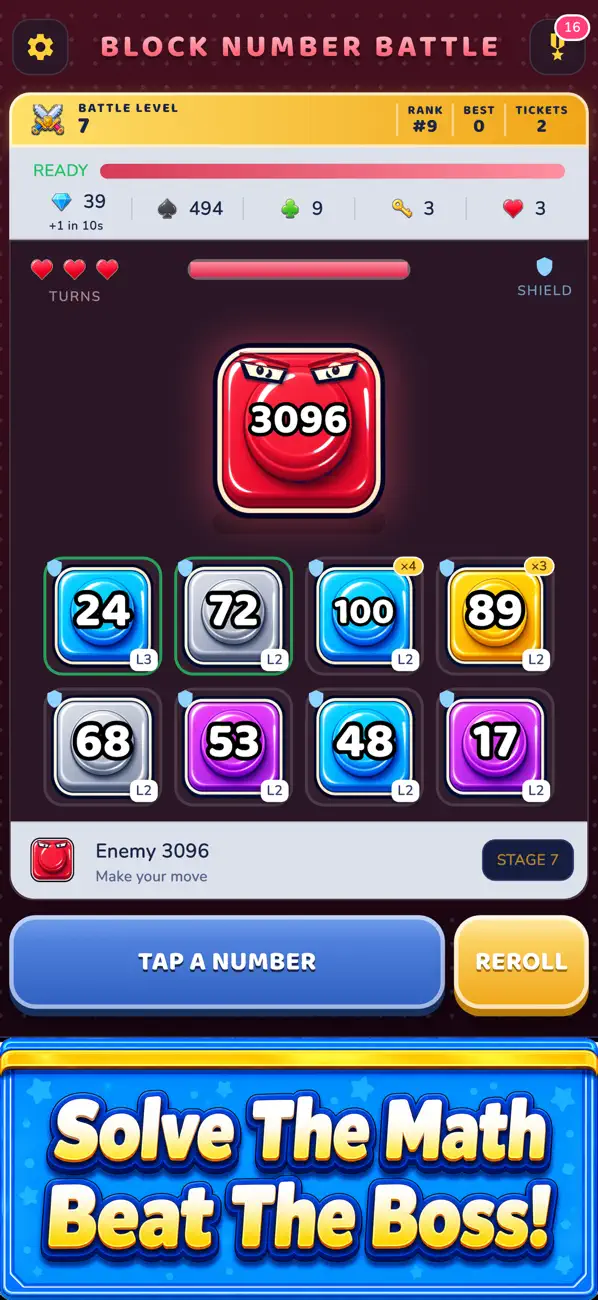 Block Number Gacha: Idle Roll!