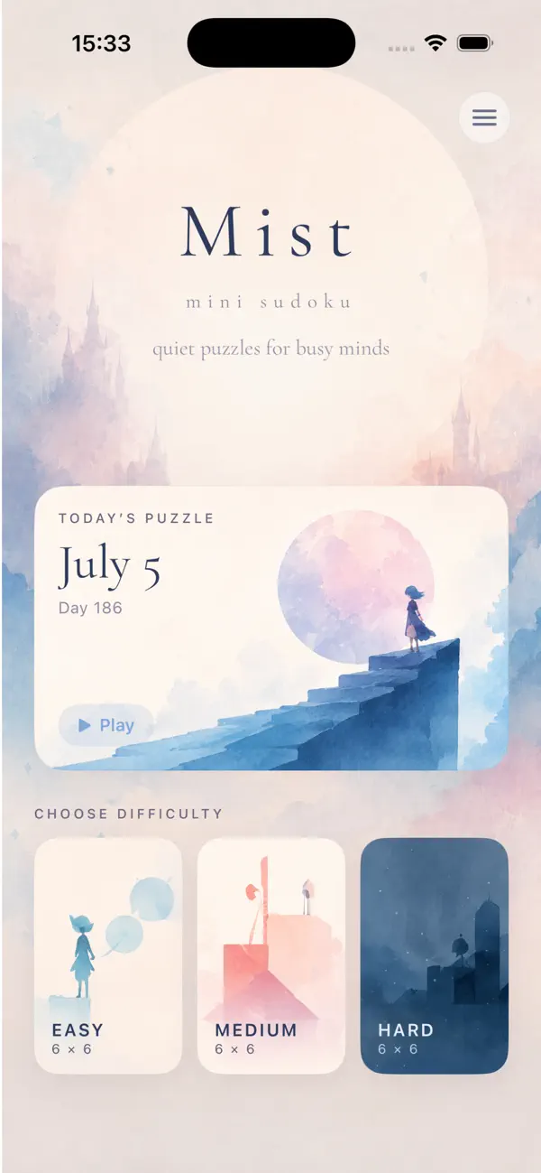 Mini Sudoku 6x6 Daily Puzzle