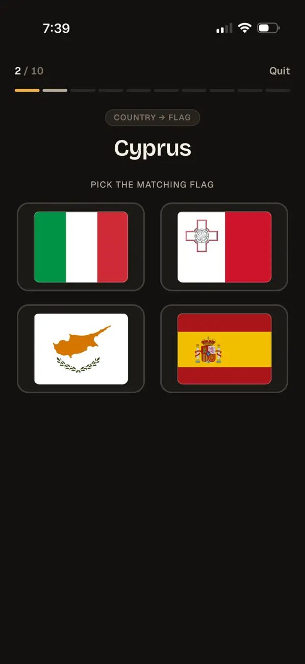 BeeBetter: Flags Quiz