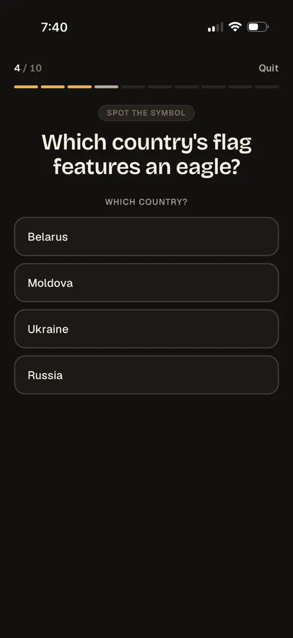 BeeBetter: Flags Quiz
