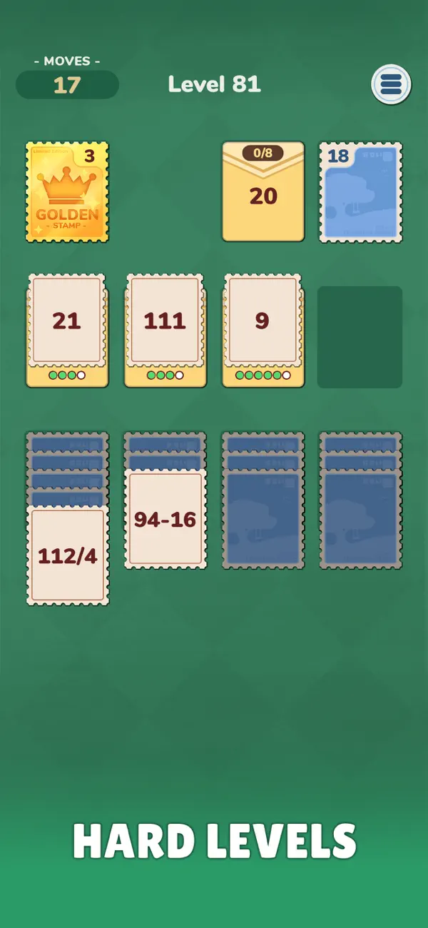 Math Solitaire: Stamp Sort