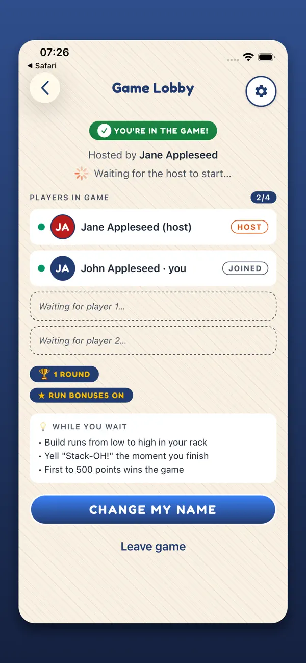 Stack-OH! Card Game