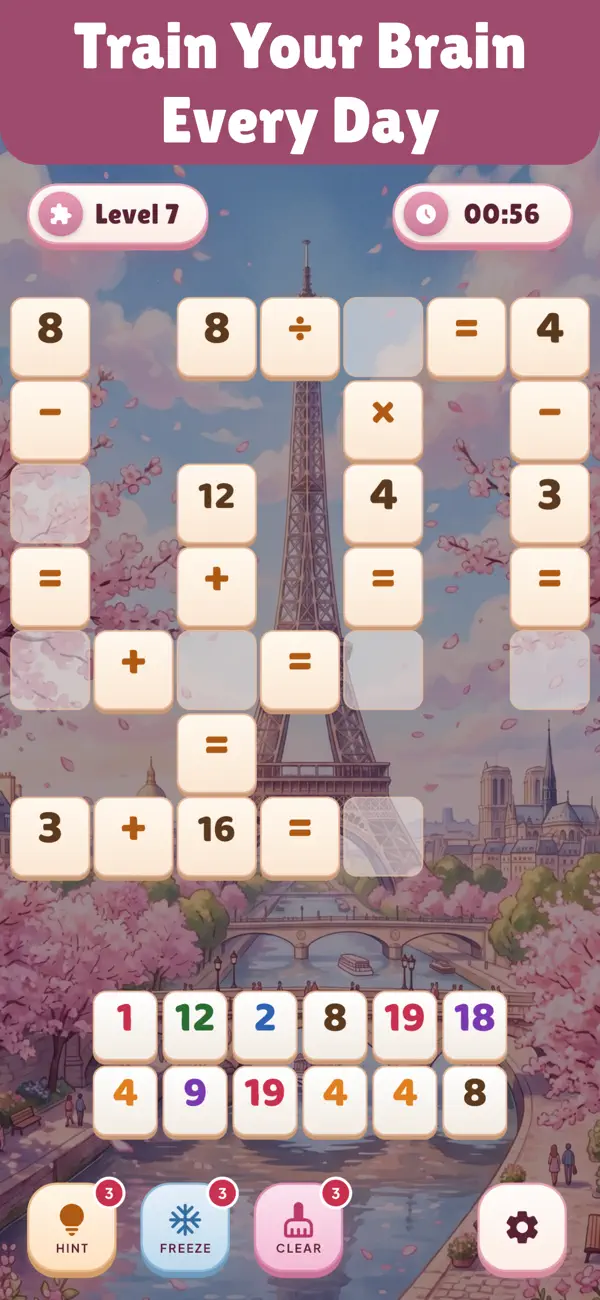 Number Crossword: Math Puzzle