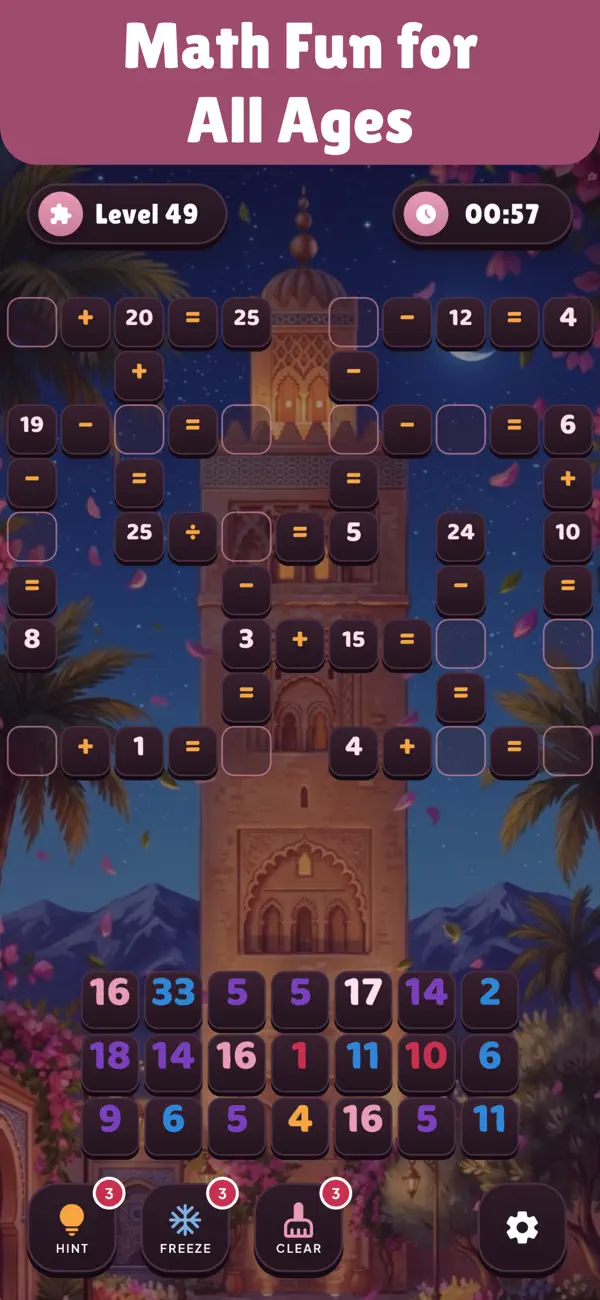 Number Crossword: Math Puzzle