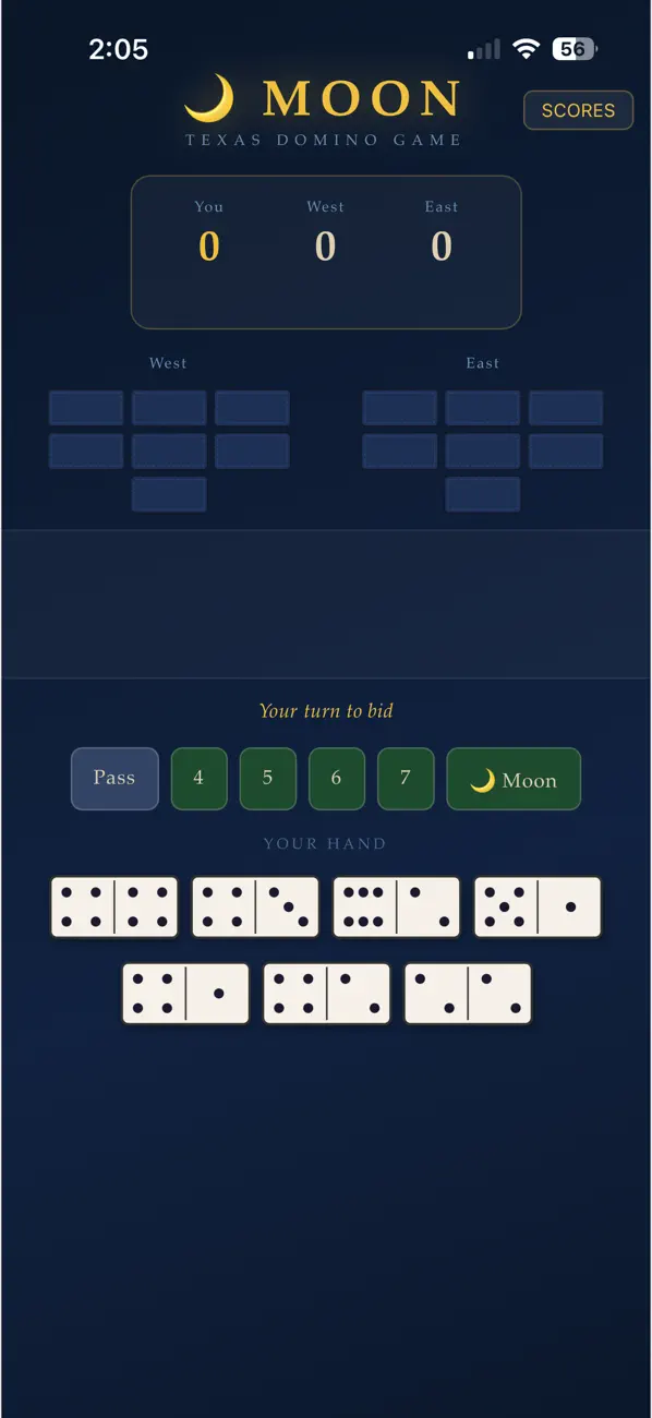 MOON Texas Domino Game