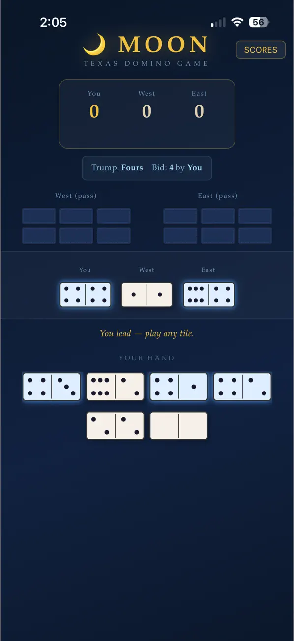 MOON Texas Domino Game