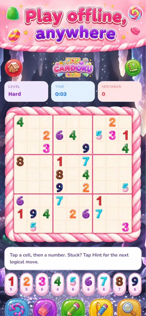 Candoku: Sudoku Offline Puzzle