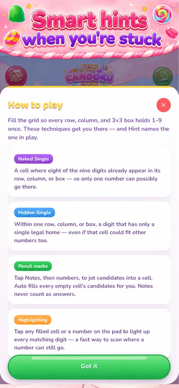 Candoku: Sudoku Offline Puzzle