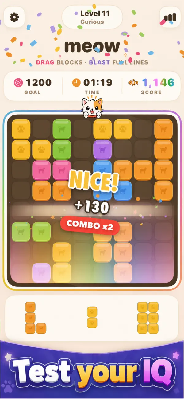 Meow Blast: Block Puzzle