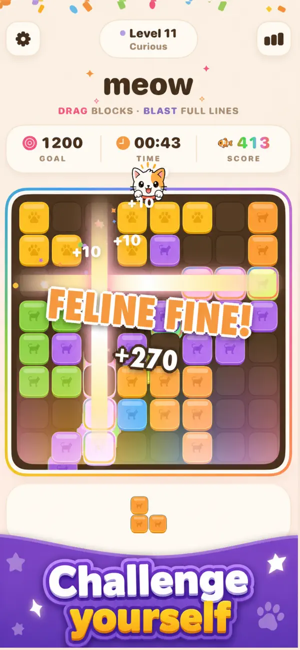 Meow Blast: Block Puzzle