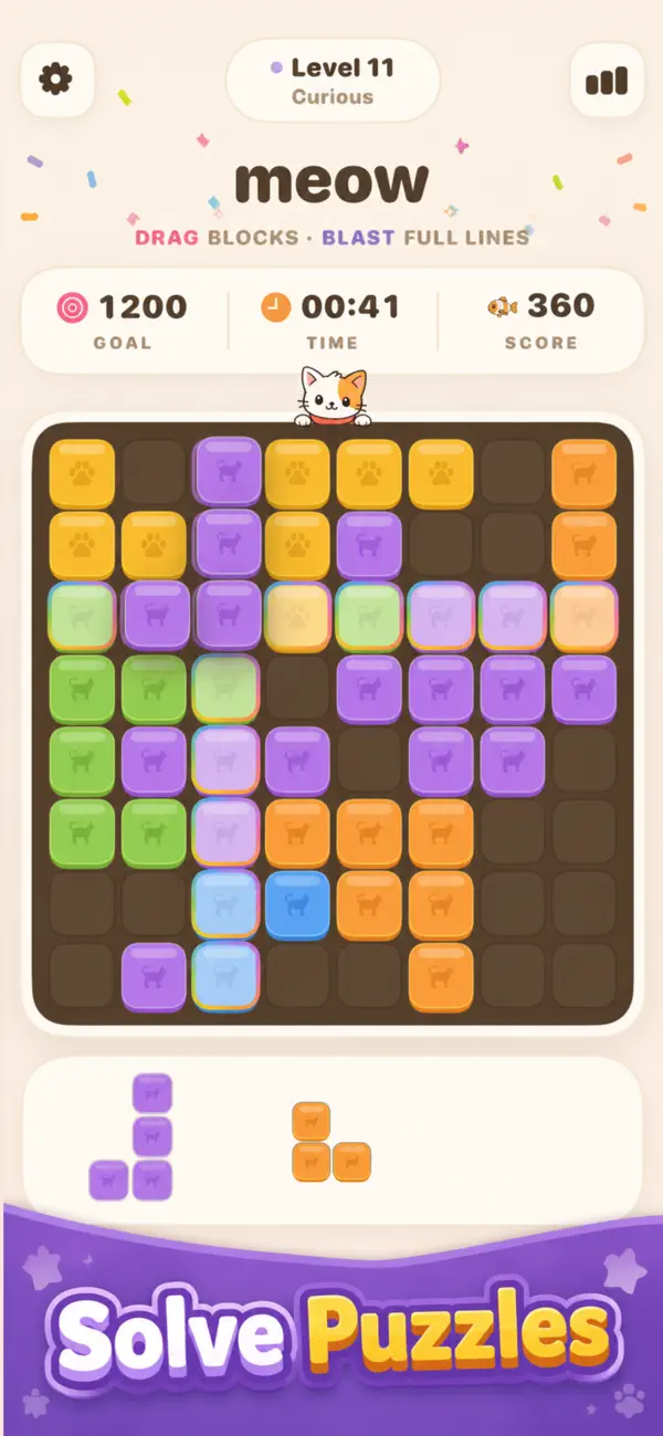 Meow Blast: Block Puzzle