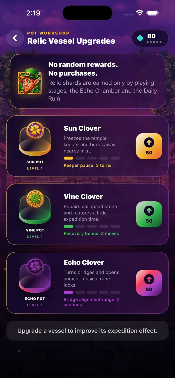 3 Clover Pots - Triple Relic