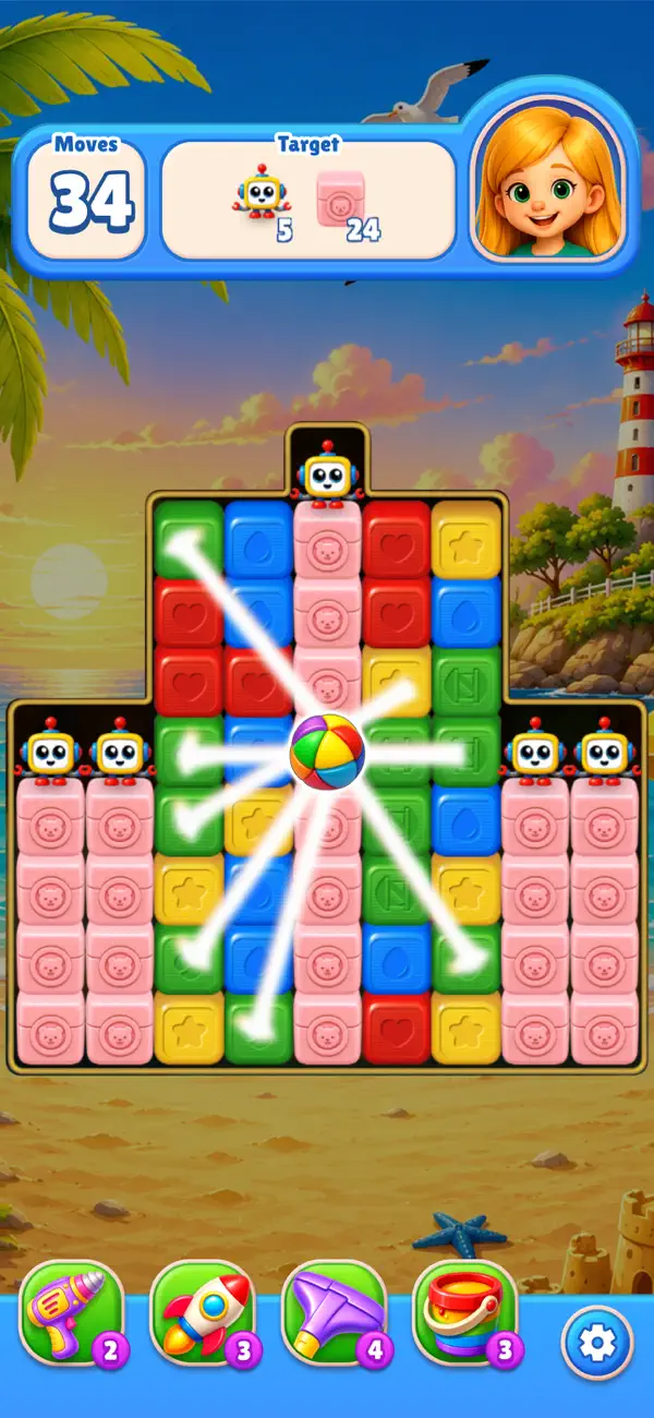 Poppix Cube Blast-Match Puzzle