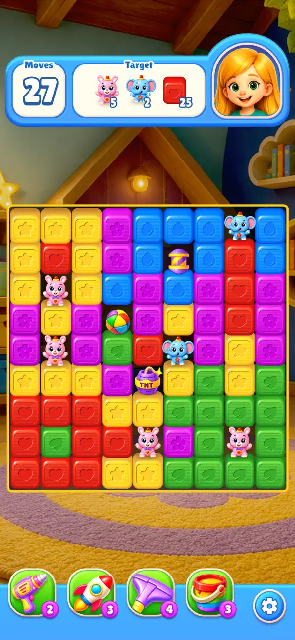 Poppix Cube Blast-Match Puzzle