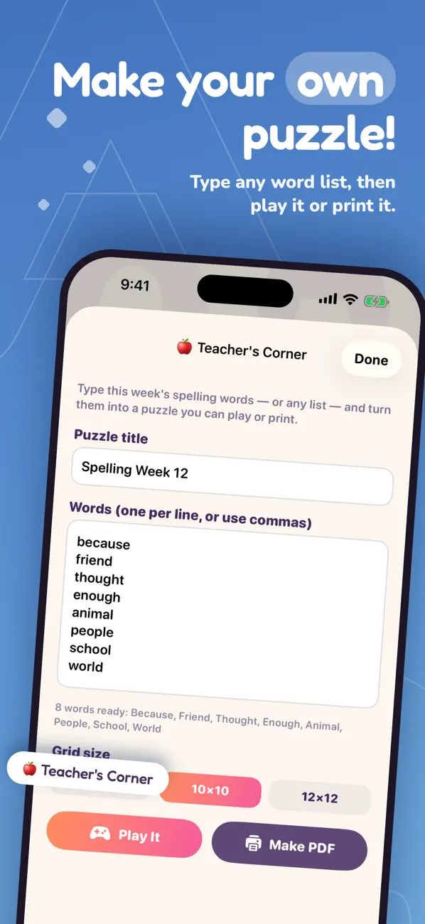 Search Me! Word Search Creator