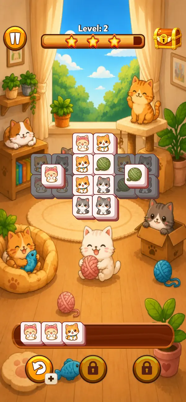 Cat World: Meow Tile Match