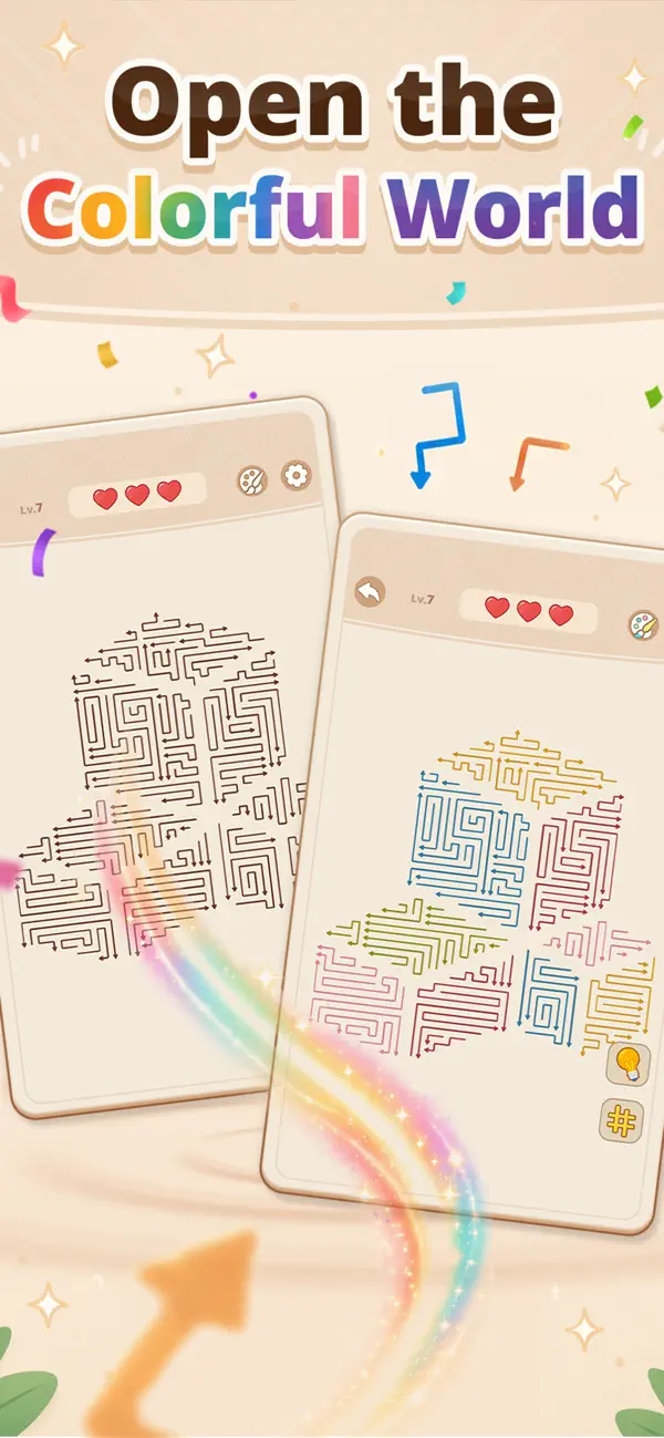 Amaze Away: Arrow Puzzle Games