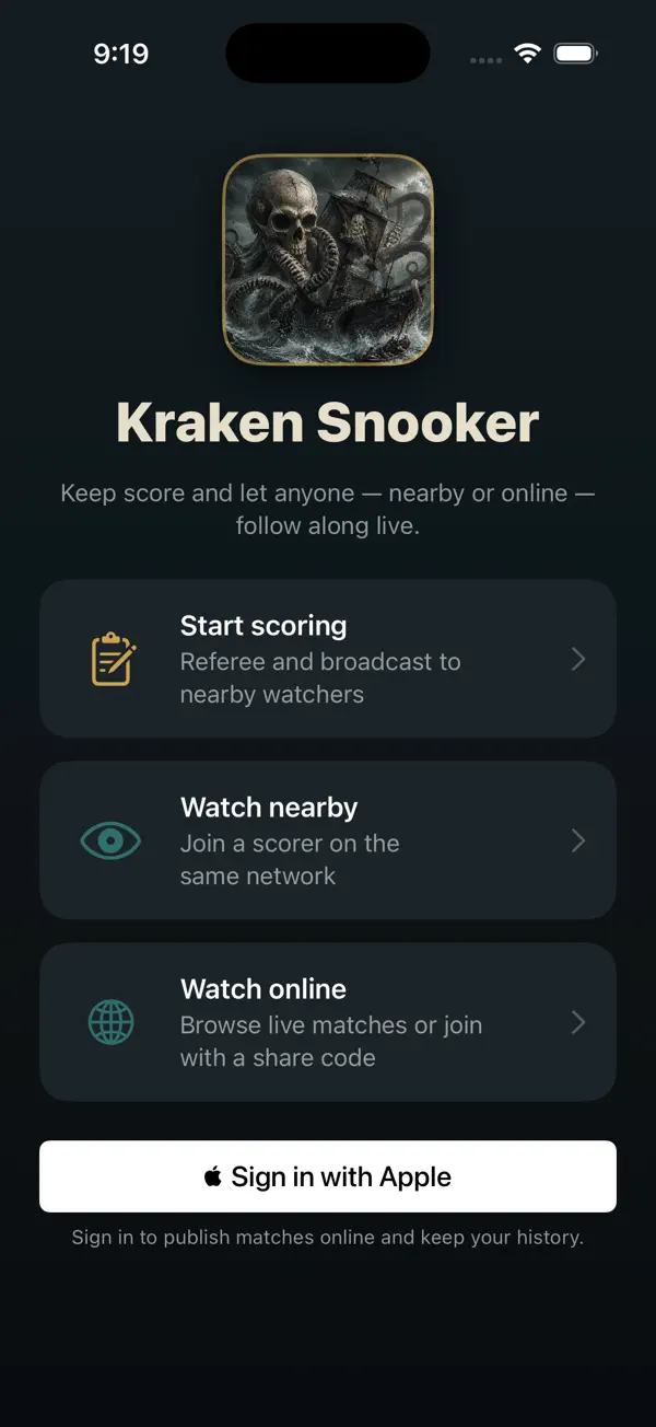 Kraken Snooker