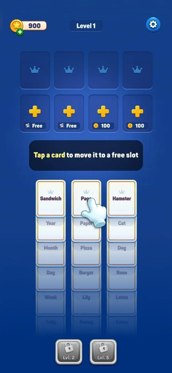 Word Treasury Auto Sort Puzzle