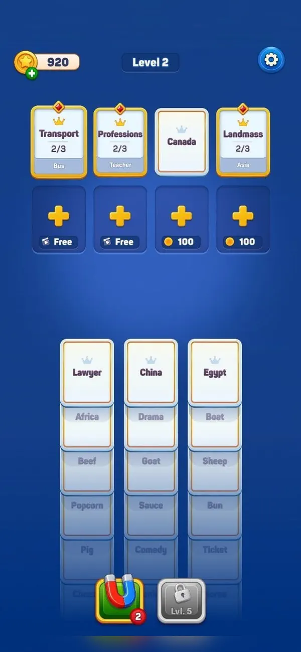 Word Treasury Auto Sort Puzzle